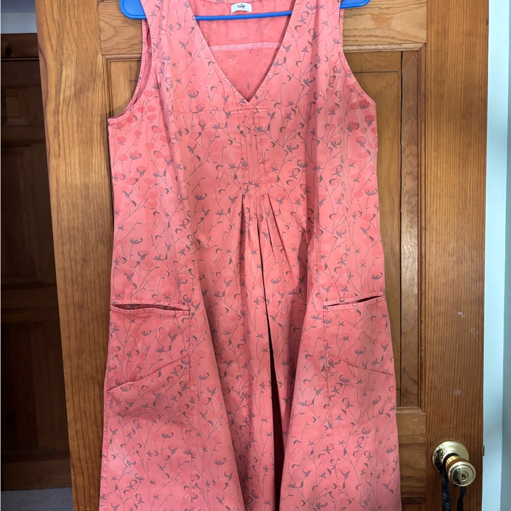 Tulip Poppi Dress Salmon XL Sleeveless Relaxed Summer Dress